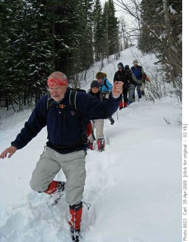 Heading down the first hill