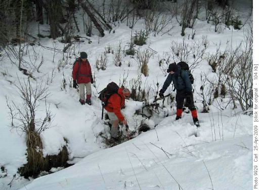 Crossing Macabee Creek back to the cars