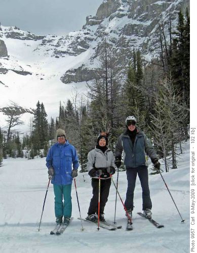 David, Ginger and Terry on Eagle Creek ski run