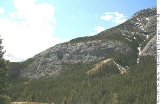 One of the climbing slopes of Doorjamb Mtn