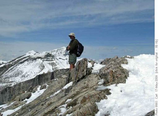 Francisco on Ha Ling (Mt Rundle in background)