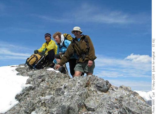 Chau, Jeanette and Francisco on Miners' Peak